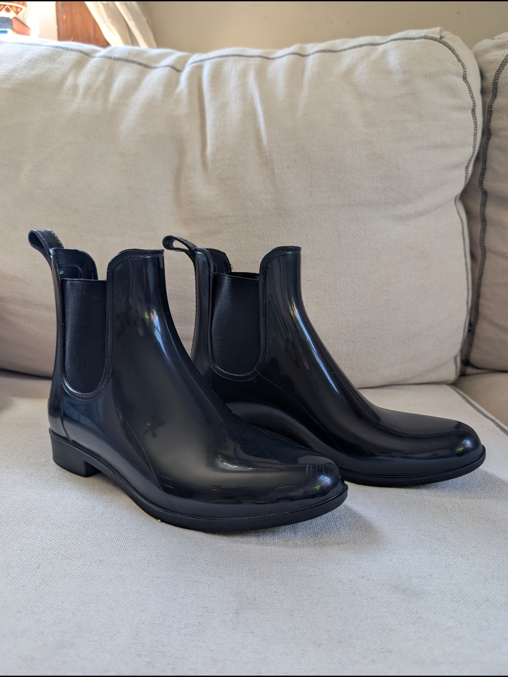 J. Crew Chelsea Rain Boots Black